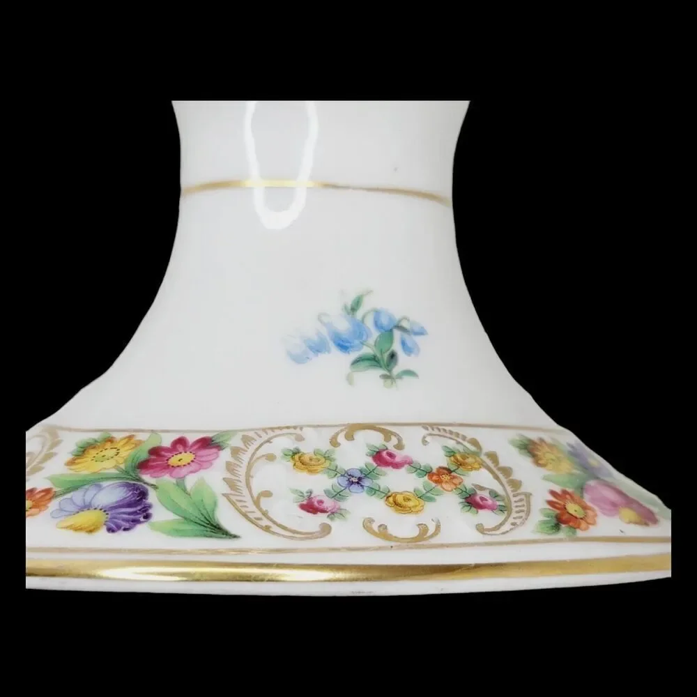 Dresden‎ Schumann Bavaria Candy Fruit Footed Pedestal Oval Floral Bowl Compote